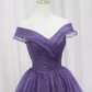 Purple Tulle Sweetheart Long Prom Dress Formal Dress, A-line Tulle Party Dress     fg4467