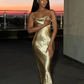 Elegant Satin Backless Maxi Dress For Women Spaghetti Strap Sleeveless Night Club Long Prom Party Dress      fg6148