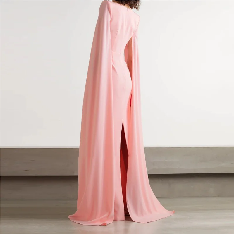 Robe de soirée à col carré et manches longues pour femme, nouvelle collection tendance fg6064