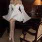 Cute Off The Shoulder Dress, Short Prom Party Dress       fg6059