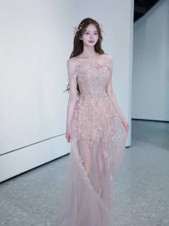Strapless Tulle Prom Party Dress Birthday Dress Evening Dress fg8654