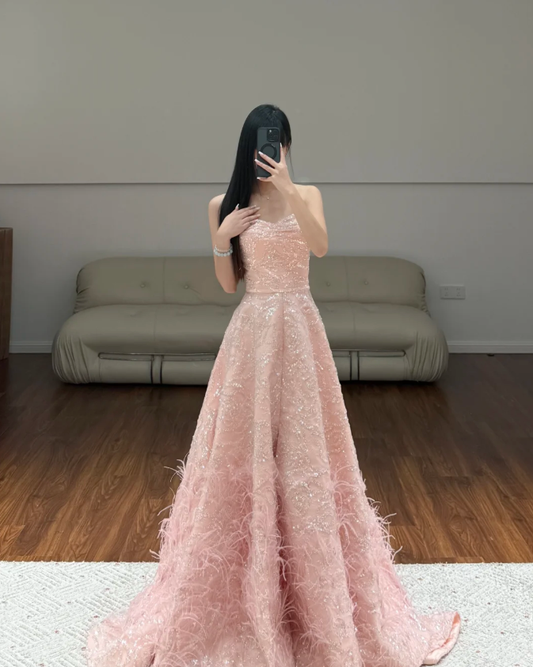 Robe de soirée longue sirène colorée à paillettes, tenue de remise de diplôme fg8362