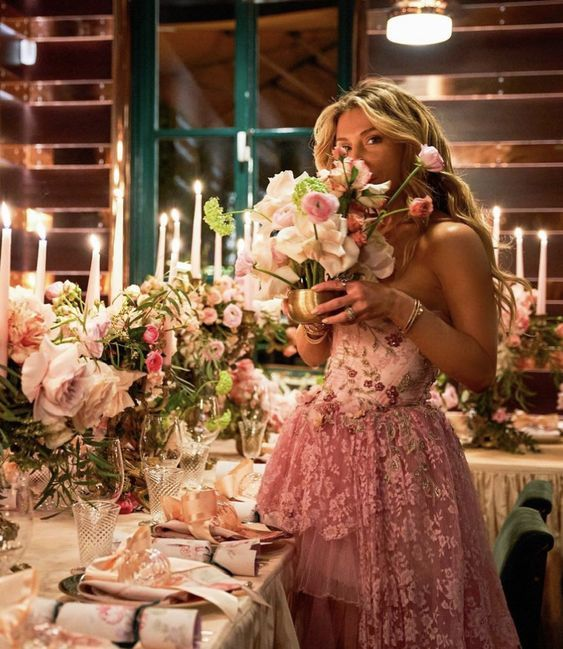 Sexy High Low Sleeveless Lace Pink Prom Dress fg8367