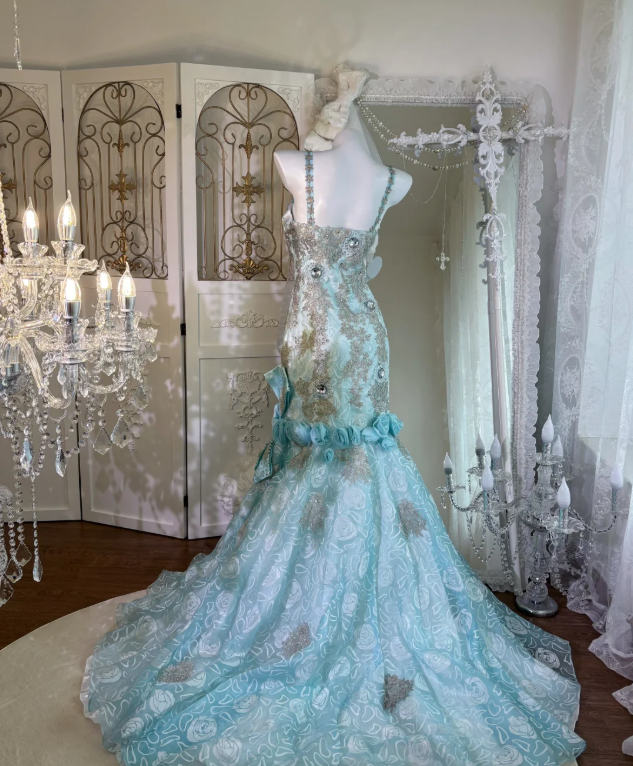 Robe de soirée longue sirène colorée à paillettes, tenue de remise de diplôme fg8362