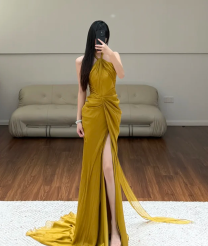 Buntes Meerjungfrau-Partykleid mit Pailletten und langen Abschlusskleidern fg8362