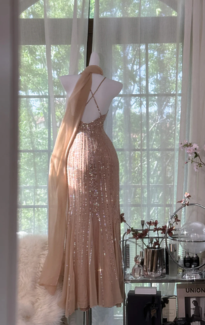 Robe de soirée longue sirène colorée à paillettes, tenue de remise de diplôme fg8362