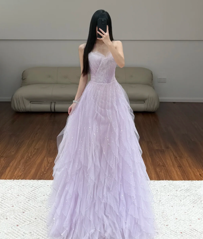 Robe de soirée longue sirène colorée à paillettes, tenue de remise de diplôme fg8362