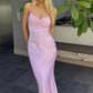 Simple Long Prom Dresses, Pink Evening Party Dresses     fg1421