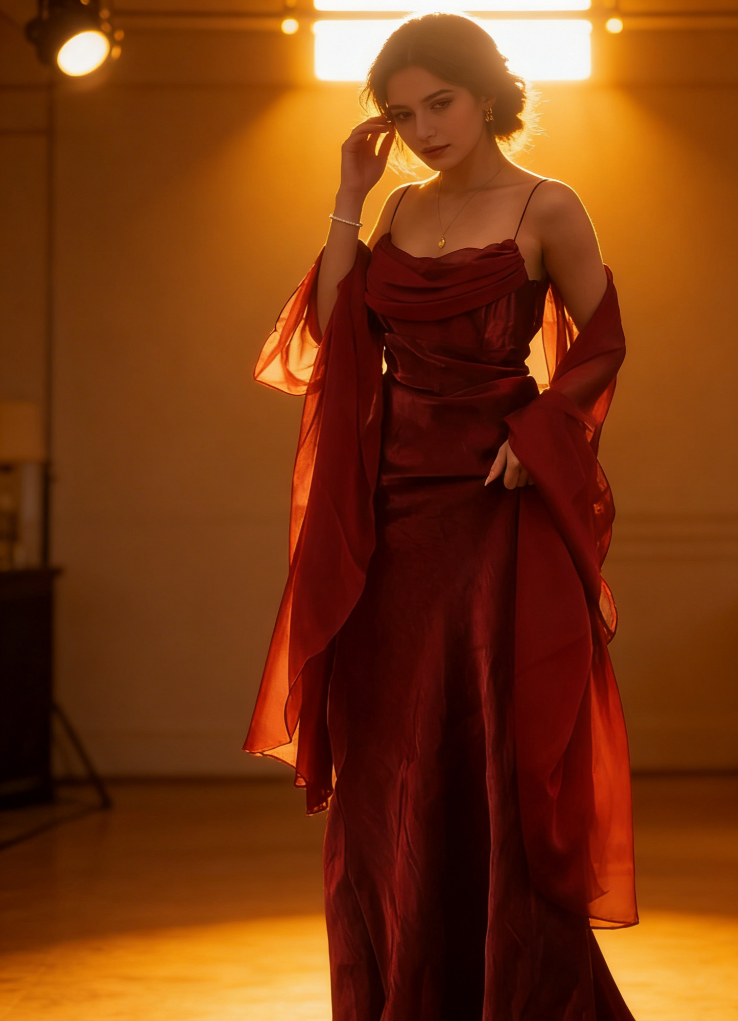 Spaghetti Straps Simple Burgundy Long Prom Dress      fg1794