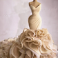 Ruffle rose mermaid wedding dress, bridal gown     fg2575