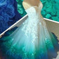 Colorful Ombré Wedding Dress Ball Gown   fg2685