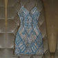 Shinning Crystal Beaded Sheath Short Homecoming Dress     fg28