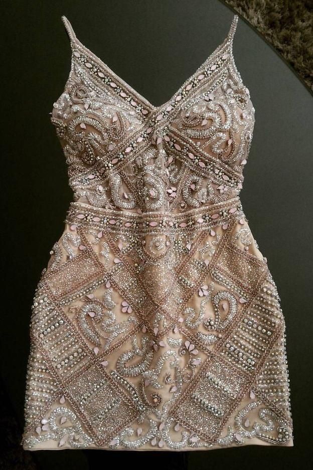 Shinning Crystal Beaded Sheath Short Homecoming Dress     fg28