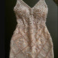 Shinning Crystal Beaded Sheath Short Homecoming Dress     fg28