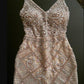 Shinning Crystal Beaded Sheath Short Homecoming Dress     fg28