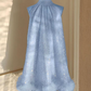 Robe de bal courte blanche, robe de cocktail tendance fg3488