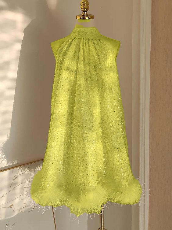 Robe de bal courte blanche, robe de cocktail tendance fg3488