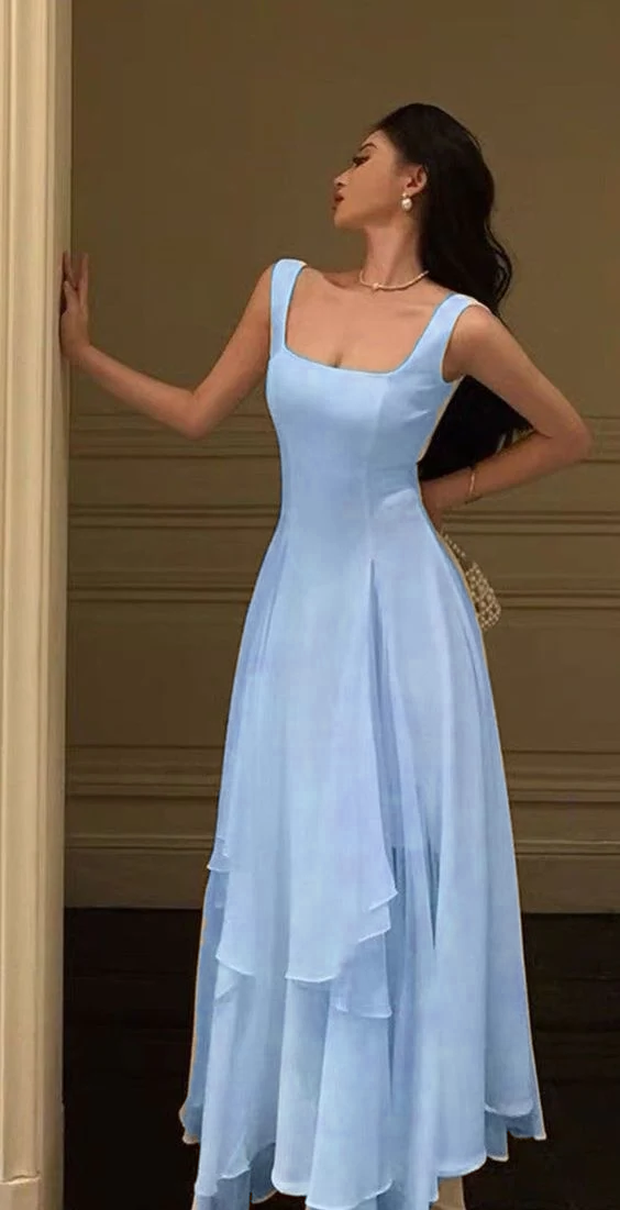 A-Linie Chiffon Ballkleider, Langes Abendkleid, Formelle Kleidung fg3712