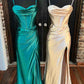Burgundy Long Prom Dress with High Slit,Formal Graduation Evening Dresses       fg4760