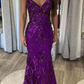 Designer Spaghetti Straps Long Mermaid Sleeveless Prom Dress       fg4826