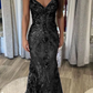 Designer Spaghetti Straps Long Mermaid Sleeveless Prom Dress       fg4826