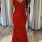 Designer Spaghetti Straps Long Mermaid Sleeveless Prom Dress       fg4826