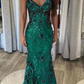 Designer Spaghetti Straps Long Mermaid Sleeveless Prom Dress       fg4826