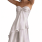 Sexy A line Sweetheart Party Dresses White Long Prom Dresses    fg5154