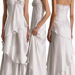Sexy A line Sweetheart Party Dresses White Long Prom Dresses    fg5154