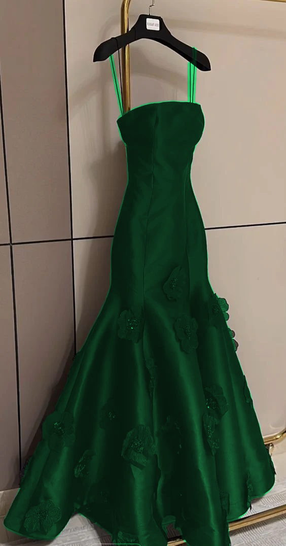 Robe de bal élégante noire à bretelles spaghetti fg5366