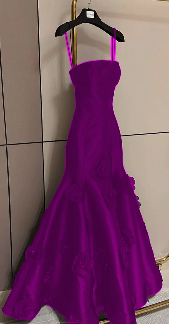 Robe de bal élégante noire à bretelles spaghetti fg5366