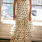 Strapless Polka Dots Dress Fashion Prom Evening Dresses For Women    fg6236