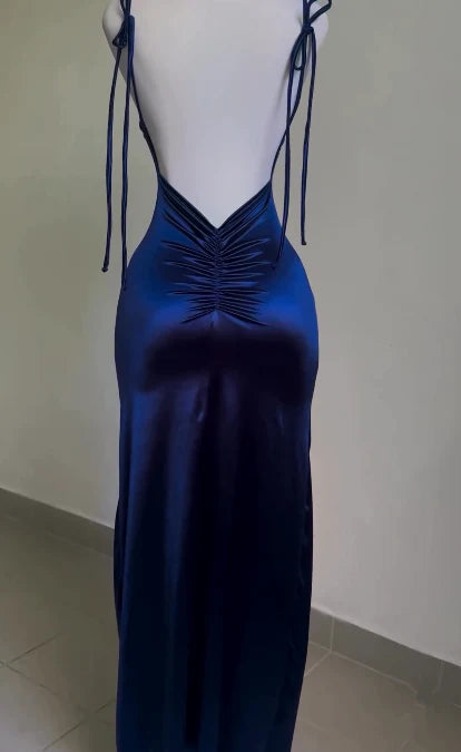 Etuikleid, lang, rückenfrei, Abendkleid, Partykleid fg6668