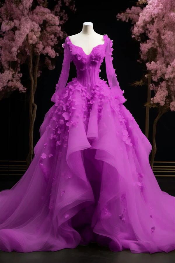 A Line Ball Gown Pink Prom Dress Long Evening Dress     fg7190