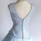 Hellblaues Tüll-Spitzen-Ballkleid, langes Abendkleid, Partykleid, fg8324
