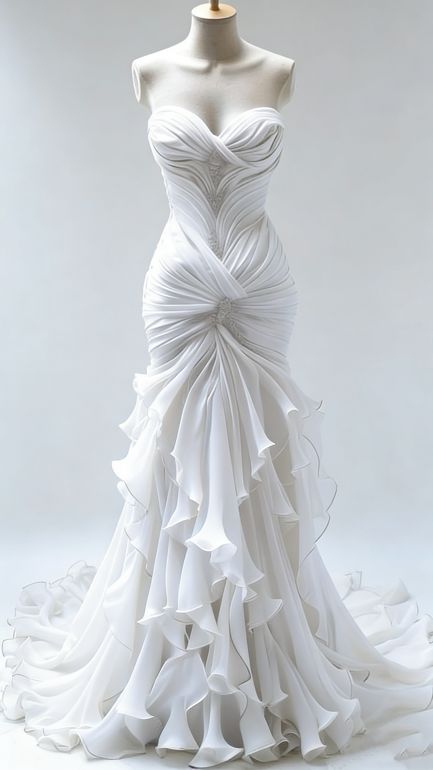 Superbes robes de mariée sirène longues ivoire fg7300