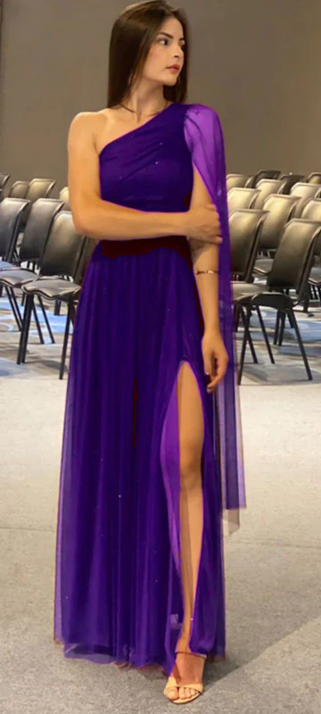 Burgundy Shinny Tulle Prom Dress, Elegant Evening Party Dress     fg7328