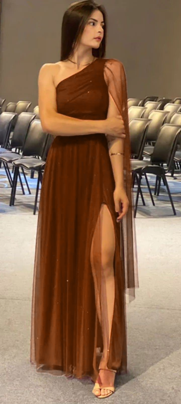 Burgundy Shinny Tulle Prom Dress, Elegant Evening Party Dress     fg7328