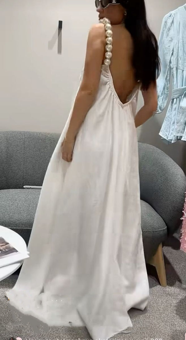 White Sheath Ankle Length Prom Dress Evening Dress      fg7418 main image 0