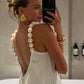 Robe de soirée blanche courte, robe de bal, robe d'anniversaire fg7427