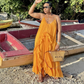 Sexy Orange Dress Long Evening Party Gowns   fg7448