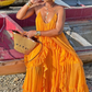 Sexy Orange Dress Long Evening Party Gowns   fg7448