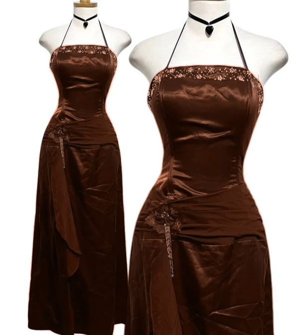 Neckholder-Ballkleid, langes formelles Abendkleid, fg7498