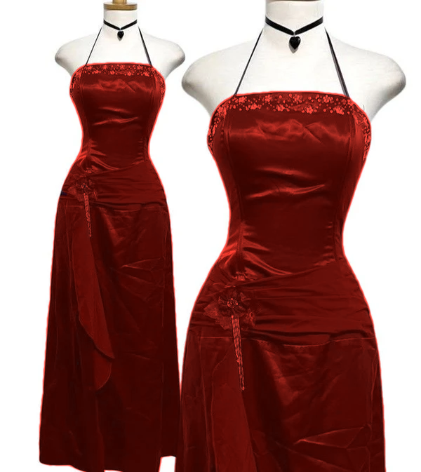 Neckholder-Ballkleid, langes formelles Abendkleid, fg7498