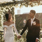 Elegant Off White Unique Wedding Dress Long Bridal Gown   fg7557
