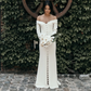 Elegant Off White Unique Wedding Dress Long Bridal Gown   fg7557