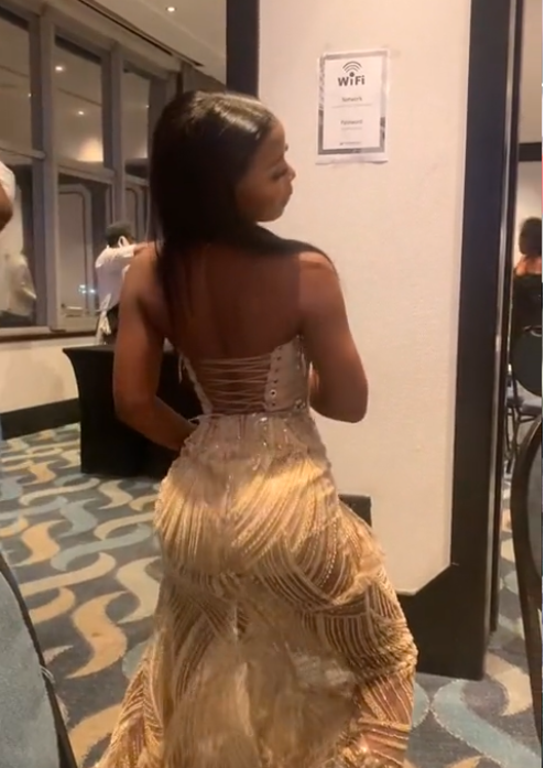 Sexy Gold Long Prom Dress Evening Party Dresses With Slit   fg7699