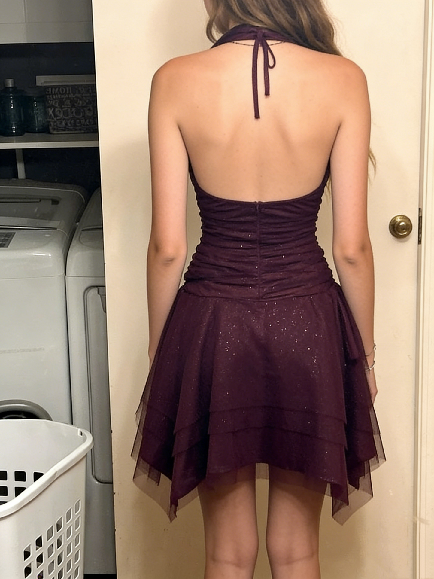 Dark Purple Tulle Prom Homecoming Dress Short Party Dress fg7700 –  formalgowns