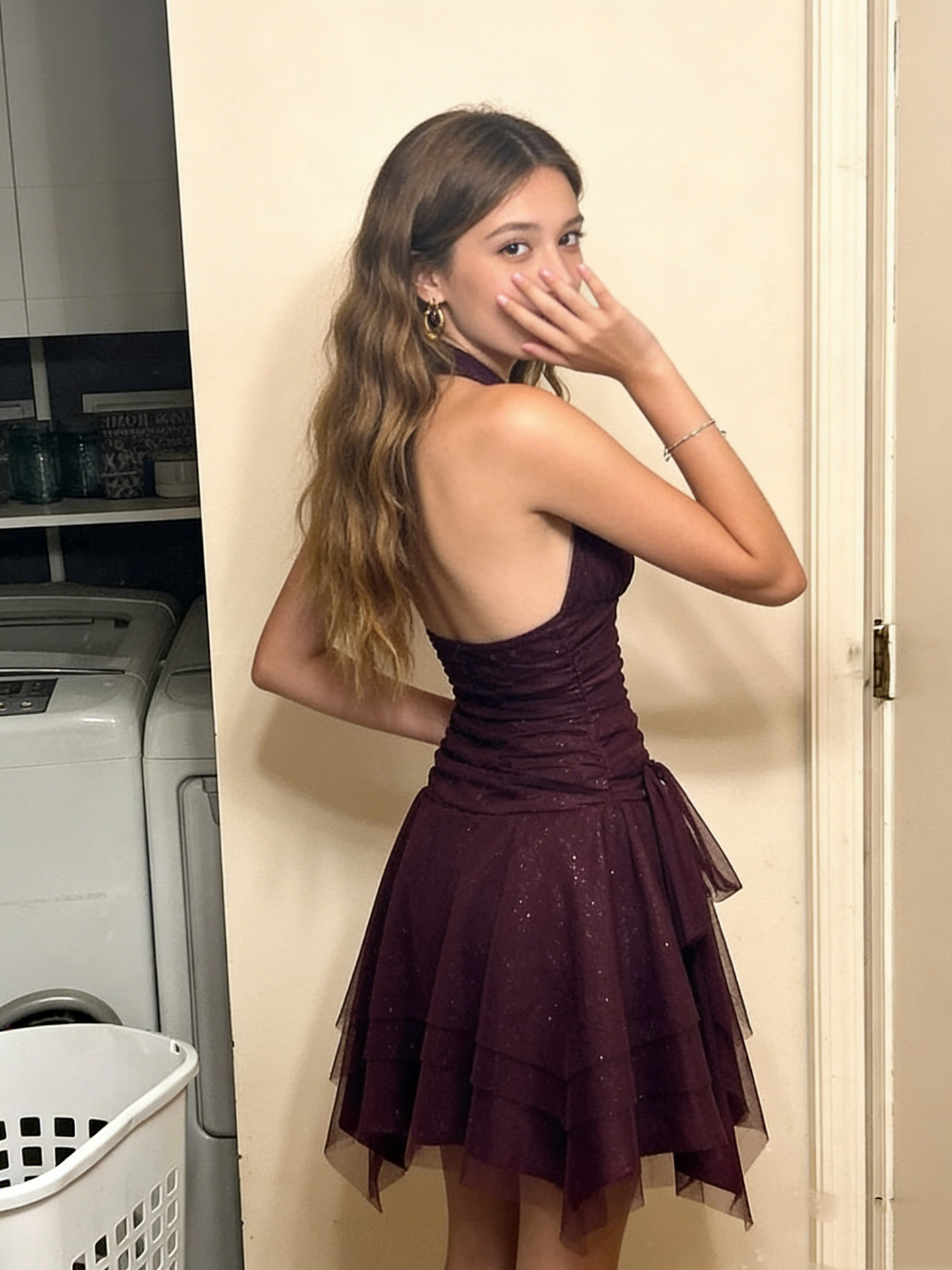 Dark Purple Tulle Prom Homecoming Dress Short Party Dress fg7700 –  formalgowns
