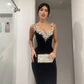 Robe de soirée longue noire style sirène sexy fg7763